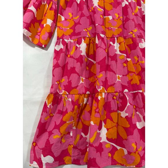 Charlie Paige Floral Dress Pink and Orange Size Large (042) - Picture 4 of 10
